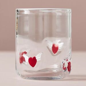 Anthropologie ICON juice glass WINGED HEART